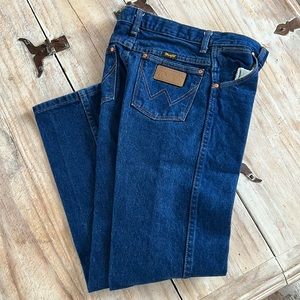 Wrangler boot cut jeans with adjustable elastic waist bands